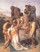 Zenobia.found by shepherds on the Banks of the Araxes  (mk26) Adolphe William Bouguereau